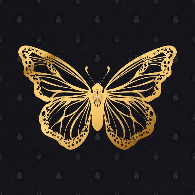 Gold Butterfly by OKUR Creative